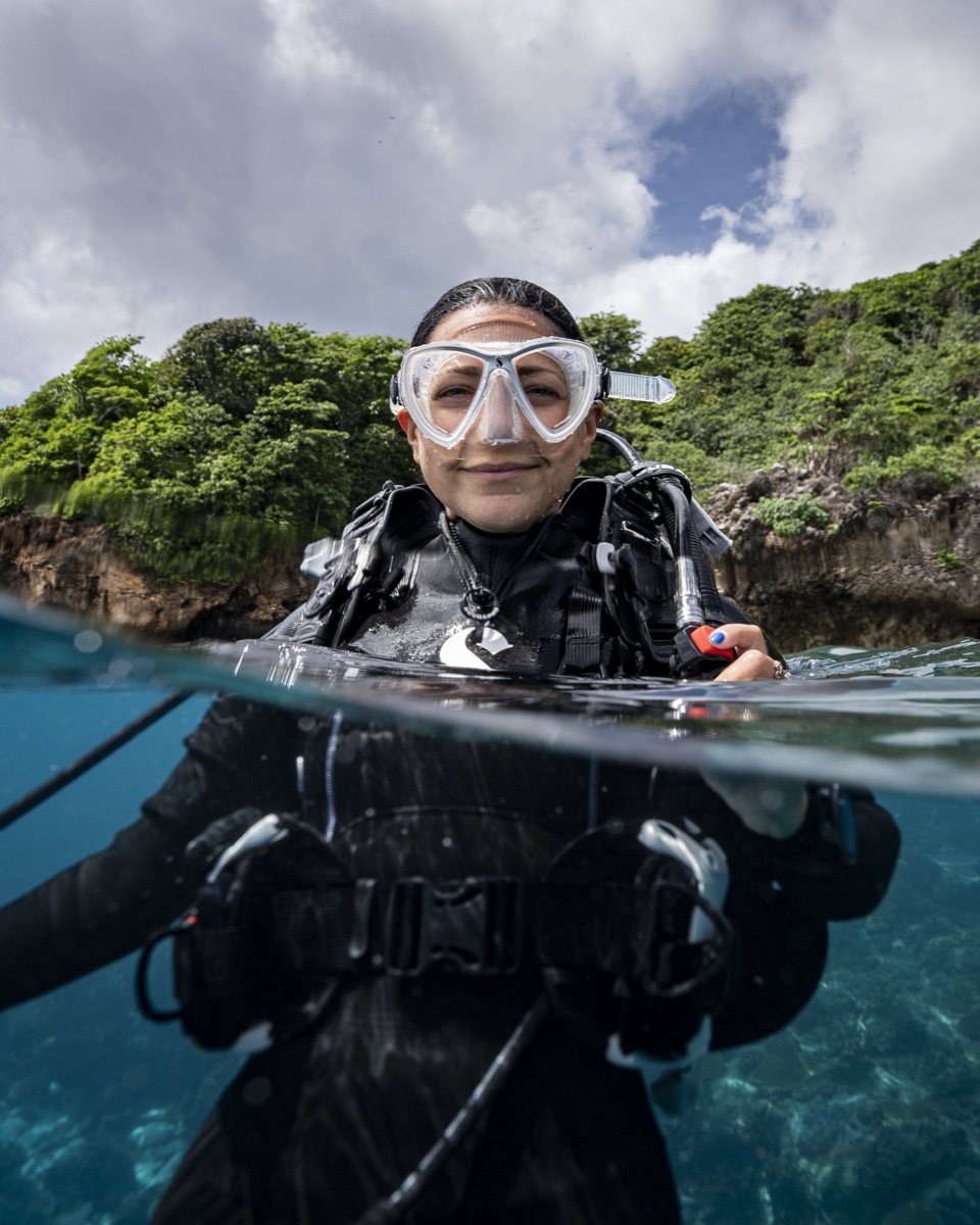 Andi Cross on Christmas Island during field research